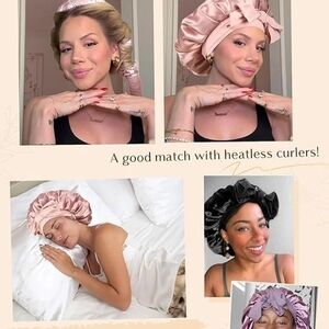 Silky Pink Hair Bonnet